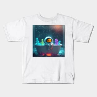 Spacewalking in the Tub - Cosmic Cuties #6 Kids T-Shirt